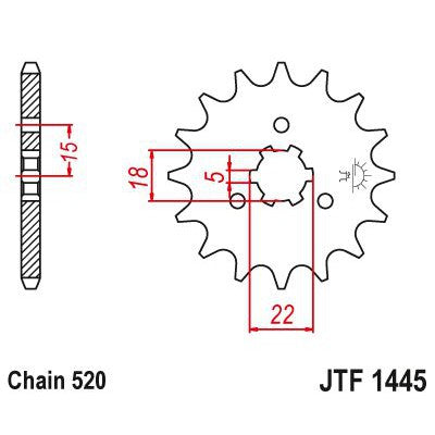 JT Sprockets Front Steel Sprocket 13 Tooth 13T 520 Chain JTF1445.13