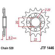JT Sprockets Front Steel Countershaft Sprocket SC 14 Tooth 14T 520 Chain
