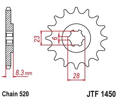 JT Sprockets Front Steel Countershaft Sprocket 13 Tooth 13T 520 Chain