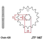 JT Sprockets Front Steel Sprocket 13 Tooth 13T 428 Chain For Suzuki TC100 Blazer 1972-1977 JTF1467.13