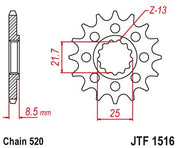 JT Sprockets Front Steel Countershaft Sprocket 16 Tooth 16T 520 Chain For Suzuki GSXR750 WV SRAD 1996-1997 JTF1516.16