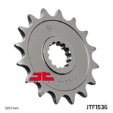 JT Sprockets Front Steel Countershaft Sprocket 15 Tooth 15T 520 Chain For Kawasaki Ninja ZX6R ZX636 40th Anniv KRF 2024 JTF1536.15