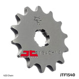JT Sprockets Front Steel Sprocket 14 Tooth 14T 420 Chain For Kawasaki Z125 Pro BR125 2020 JTF1540.14
