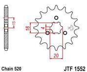 JT Sprockets Front Steel Sprocket 10 Tooth 10T 520 Chain JTF1552.10