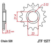 JT Sprockets Front Steel Sprocket 15 Tooth 15T 520 Chain JTF1577.15