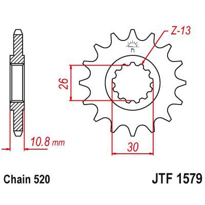 JT Sprockets Front Steel Countershaft Sprocket 17 Tooth 17T 520 Chain