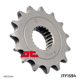 Piñón de contraeje delantero de acero JT Sprockets, 15 dientes, cadena 428 para Yamaha XT250 2008-21 JTF1594.15