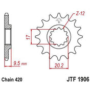 JT Sprockets Front Steel Countershaft Sprocket 14 Tooth 14T 420 Chain