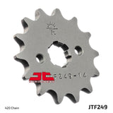 JT Sprockets Front Steel Countershaft Sprocket 14 Tooth 14T 420 Chain For Kawasaki KLX110 2003-2009 JTF249.14