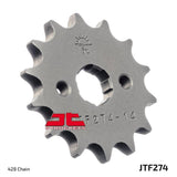 JT Sprockets Front Steel Countershaft Sprocket 15 Tooth 15T 428 Chain For Honda XL100S 1979-1985 JTF274.15