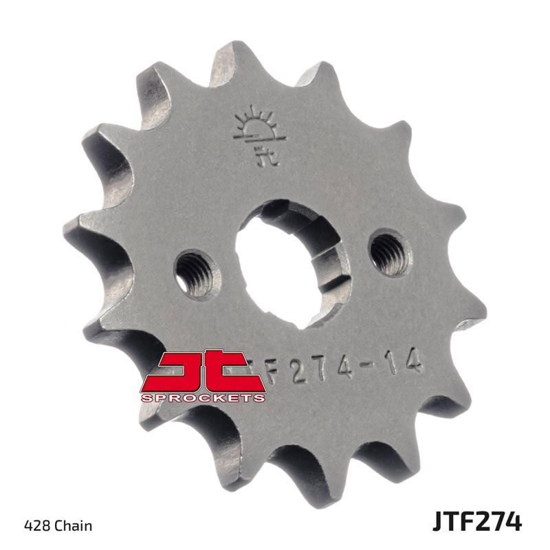 JT Sprockets Front Steel Countershaft Sprocket 14 Tooth 14T 428 Chain For Honda XR100 1981-1984 JTF274.14