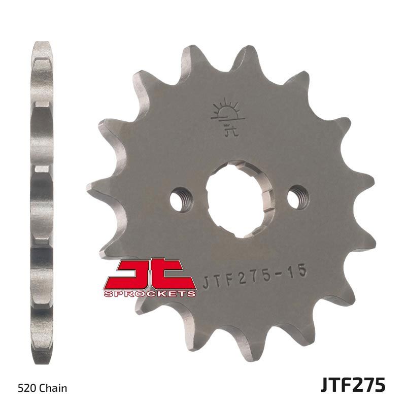 JT Sprockets Front Steel Countershaft Sprocket 15 Tooth 15T 520 Chain For Honda CB200 1976-1979 JTF275.15