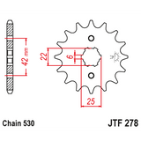 JT Sprockets Front Steel Countershaft Sprocket 17 Tooth 17T 530 Chain JTF278.17