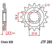 JT Sprockets Front Steel Countershaft Sprocket 13 Tooth 13T 520 Chain JTF285.13