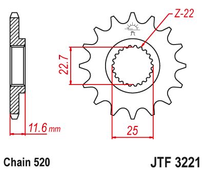 JT Sprockets Front Steel Sprocket 10 Tooth 10T 520 Chain JTF3221.10