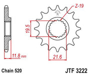 JT Sprockets Front Steel Countershaft Sprocket 11 Tooth 11T 520 Chain