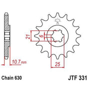 JT Sprockets Front Steel Countershaft Sprocket 15 Tooth 15T 630 Chain For Honda CB750K 750 Four K7 1977 JTF331.15