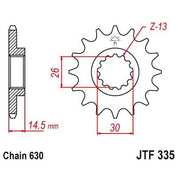 JT Sprockets Front Steel Countershaft Sprocket 15 Tooth 15T 630 Chain For Honda CBX Super Sport 1979 JTF335.15