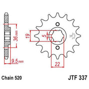 JT Sprockets Front Steel Countershaft Sprocket 14 Tooth 14T 520 Chain JTF337.14