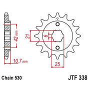 JT Sprockets Front Steel Countershaft Sprocket 17 Tooth 17T 530 Chain JTF338.17