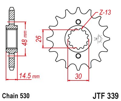 JT Sprockets Front Steel Countershaft Sprocket 17 Tooth 17T 530 Chain For Honda CB1100F 1983 JTF339.17