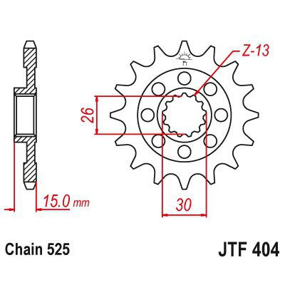 JT Sprockets Front OEM Type Rubber Cushioned Sprocket 17 Tooth 17T 525 Chain