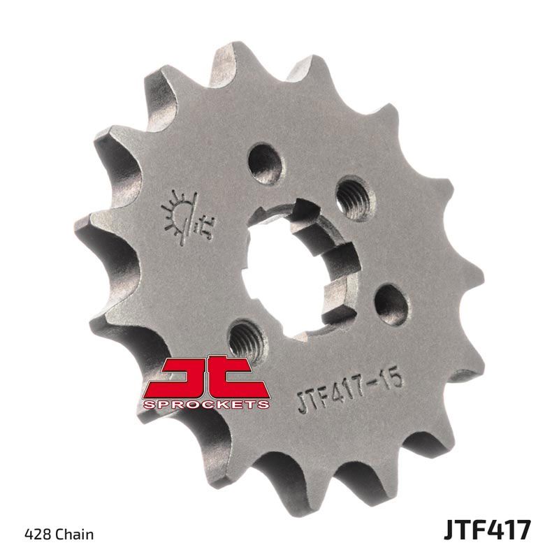 JT Sprockets Front Steel Sprocket 15 Tooth 15T 428 Chain For Kawasaki Eliminator 125 BN125A 1998-2007 JTF417.15