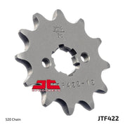 JT Sprockets Front Steel Countershaft Sprocket 12 Tooth 12T 520 Chain For Kawasaki KX125 J1-J2 1992-1993 JTF422.12