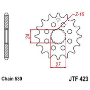 JT Sprockets Front Steel Countershaft Sprocket 17 Tooth 17T 530 Chain JTF423.17