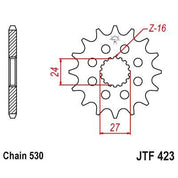 JT Sprockets Front Steel Countershaft Sprocket 17 Tooth 17T 530 Chain JTF423.17