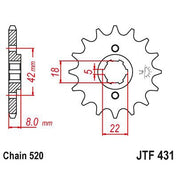 JT Sprockets Front Steel Sprocket 15 Tooth 15T 520 Chain JTF431.15