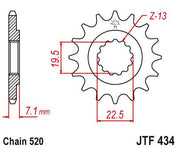 JT Sprockets Front Steel Countershaft Sprocket 16 Tooth 16T 520 Chain For Suzuki DR400 S-T,X,Z 1980-1983 JTF434.16