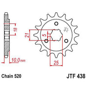 JT Sprockets Front Steel Sprocket 15 Tooth 15T 520 Chain JTF438.15