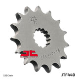 JT Sprockets Front Steel Sprocket 14 Tooth 14T 532 Chain For Suzuki GSXR1100 G,H,J 1986-1988 JTF440.14