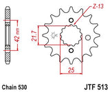JT Sprockets Front Steel Countershaft Sprocket 14 Tooth 14T 530 Chain For Suzuki GSXR750 F 1985 JTF513.14
