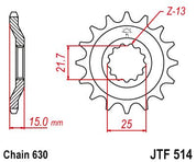 JT Sprockets Front Steel Sprocket 15 Tooth 15T 630 Chain JTF514.15