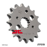 JT Sprockets Front Steel Countershaft Sprocket 16 Tooth 16T 530 Chain For Kawasaki Vulcan 800 VN800A A1-A2 1995-1996 JTF519.16