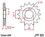 JT Sprockets Front Steel Countershaft Sprocket 15 Tooth 15T 630 Chain For Kawasaki KZ1000D Z1R D1 1978 JTF521.15