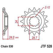 JT Sprockets Front Steel Sprocket 17 Tooth 17T 530 Chain JTF528.17