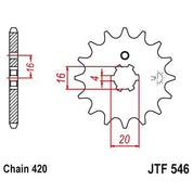 JT Sprockets Front Steel Countershaft Sprocket 12 Tooth 12T 420 Chain JTF546.12