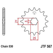 JT Sprockets Front Steel Sprocket 17 Tooth 17T 530 Chain JTF567.17