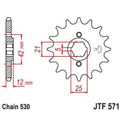 JT Sprockets Front Steel Countershaft Sprocket 16 Tooth 16T 530 Chain For Yamaha Seca 550 XJ550R H 1981 JTF571.16