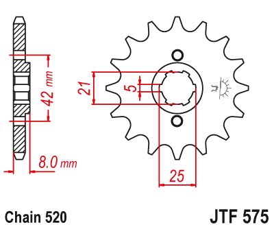 JT Sprockets Front Steel Countershaft Sprocket 15 Tooth 15T 520 Chain For Yamaha XT660 Tenere 1984 JTF575.15