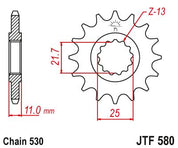 JT Sprockets Front Steel Countershaft Sprocket 17 Tooth 17T 530 Chain JTF580.17