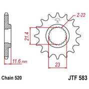 JT Sprockets Front Steel Sprocket 14 Tooth 14T 520 Chain JTF583.14