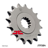 JT Sprockets Front Steel Countershaft Sprocket 16 Tooth 16T 532 Chain For Yamaha YZF R6S 2006-2010 JTF584.16