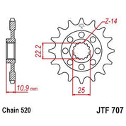 JT Sprockets Front Steel Sprocket 15 Tooth 15T 520 Chain JTF707.15