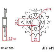 JT Sprockets Front Steel Sprocket 14 Tooth 14T 525 Chain For Ducati 749 Biposto 2004-2006 JTF741.14