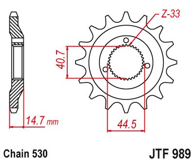 JT Sprockets Front Steel Countershaft Sprocket 21 Tooth 21T 530 Chain For Harley-Davidson Sportster 883 XLH883 1991-1992 JTF989.21