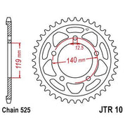 JT Sprockets Front Steel Sprocket 44 Tooth 44T 525 Chain For BMW F850GS Adventure 2018-2023 JTR10.44